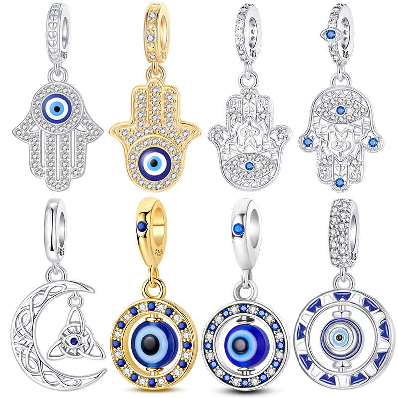 Evil Eye Bracelet - Zawieszka Oko Proroka i Ręka Fatimy,