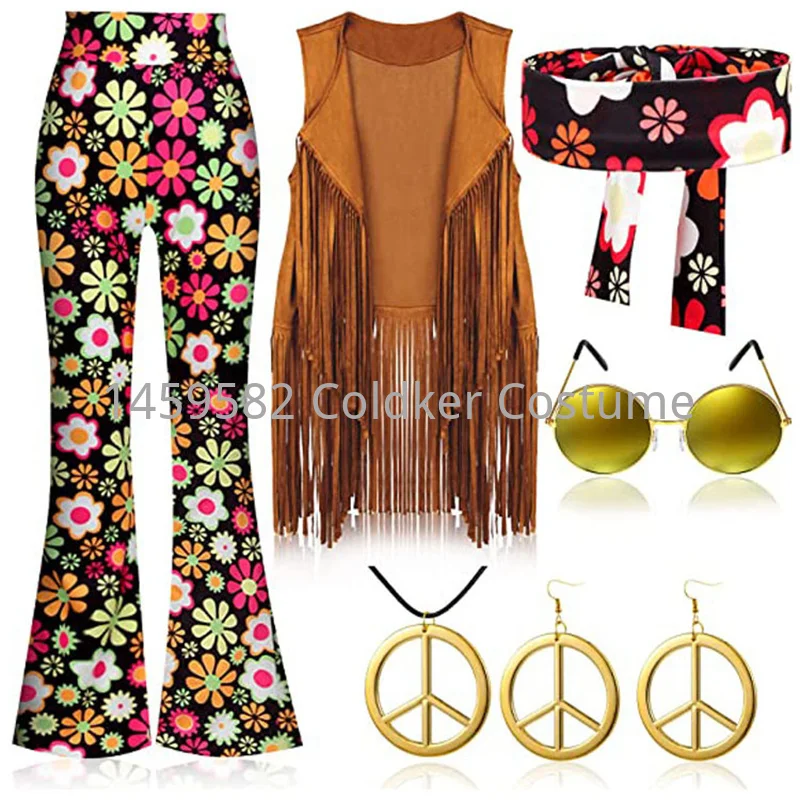 Women'S Accessories In The 60S - Strój Hippie Damski Pokój Miłość Impreza