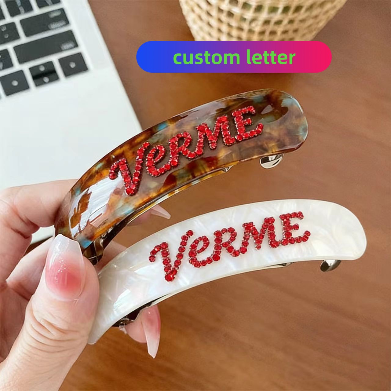 Women Accessories Name In English - Spersonalizowane angielskie litery, spinki do włosów,