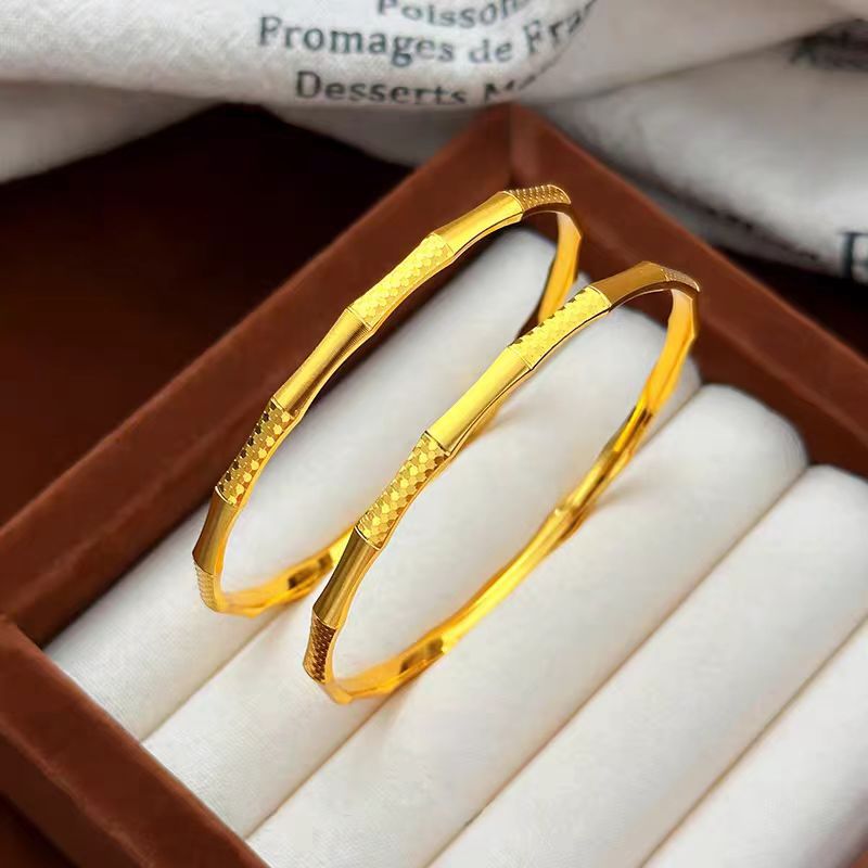 Women Accessories Meaning - Złota bransoletka damska 24K AU999 z