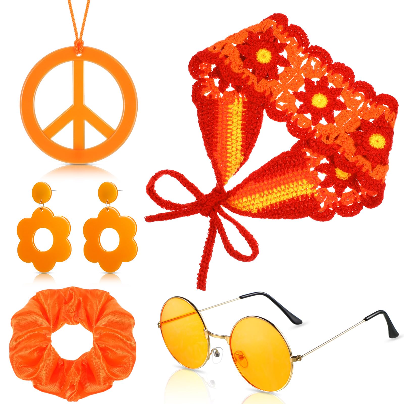 Women'S Accessories In The 60S - 5 szt. Akcesoria Hippie z lat