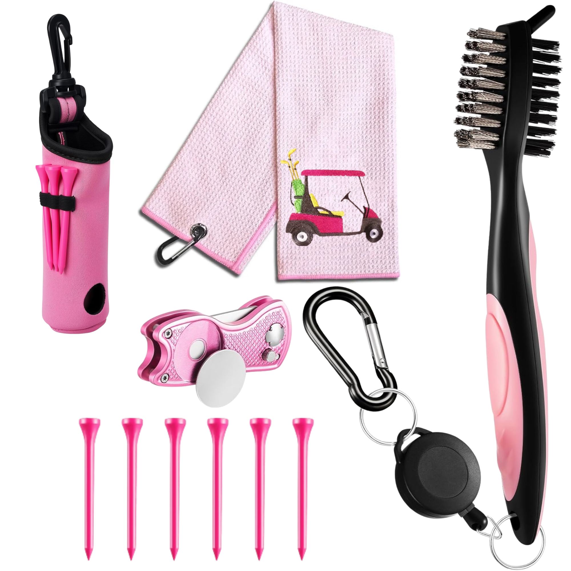 Women'S Golf Accessories - 10-częściowy zestaw akcesoriów golfowych, zawiera torbę
