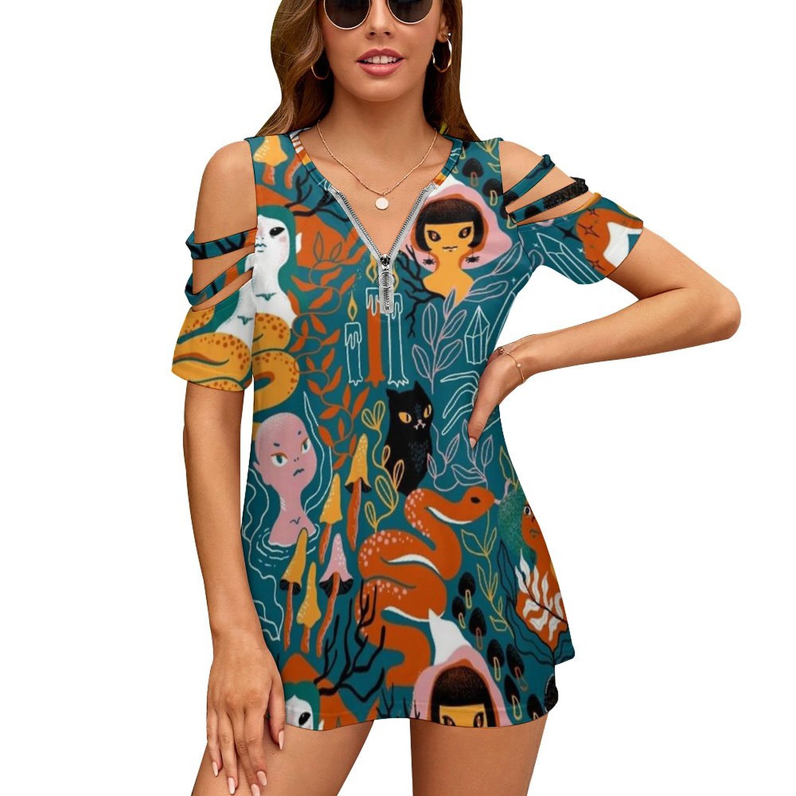 Women Accessories Vector - Coven. Siostry magii czarownicy. Nowa modna
