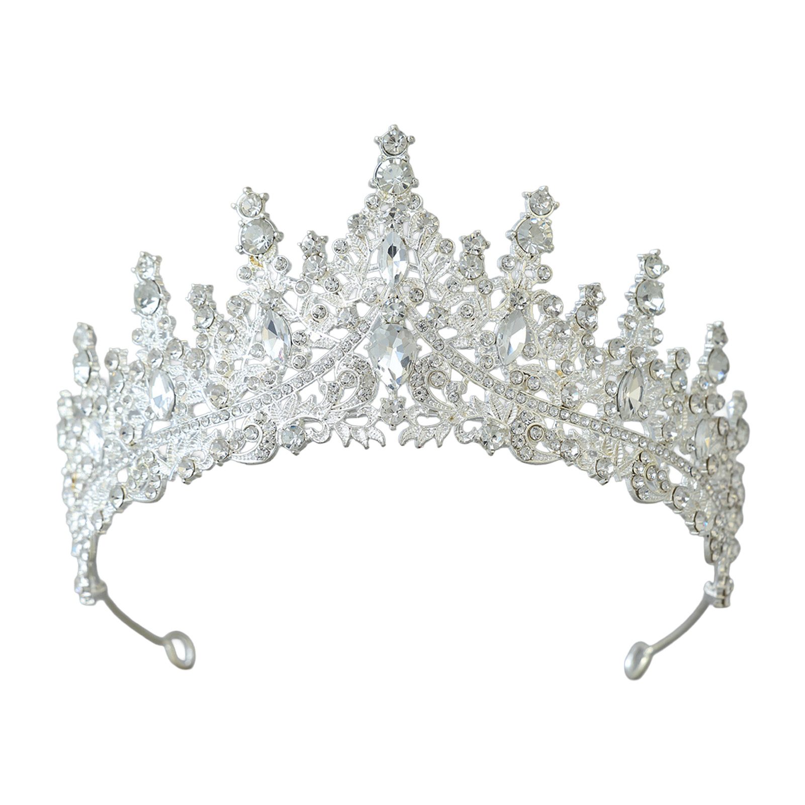 Women'S Hair Accessories Wedding - Świecąca korona ślubna z cyrkoniami, ozdoba