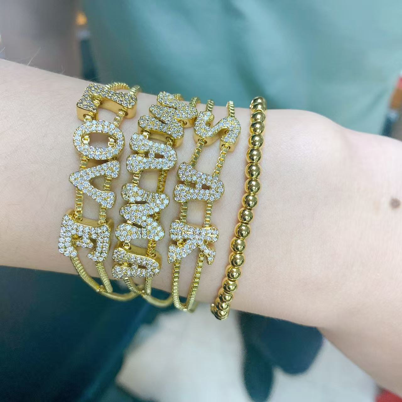 Modna złota bransoletka DIY z  – Women Accessories Name In English recenzja i cena