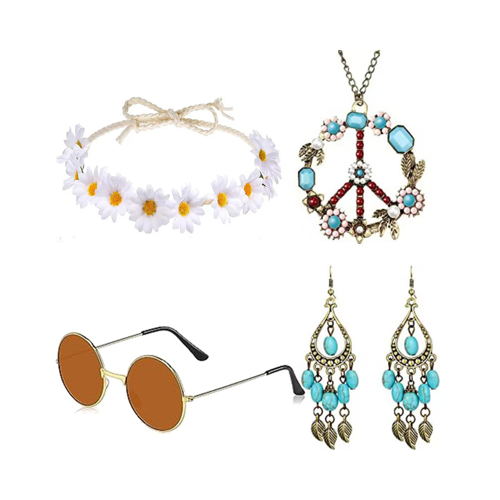 Zestaw akcesoriów hippie lata  – Women'S Accessories In The 60S recenzja i cena