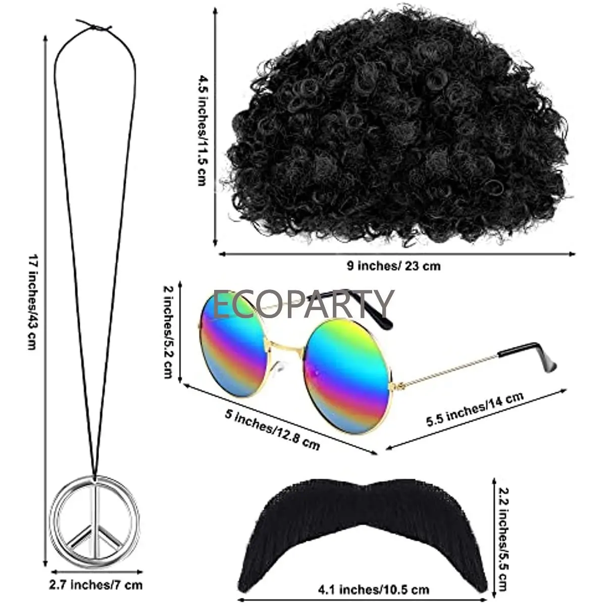 Akcesoria do kostiumu hippie L – Women'S Accessories In The 60S recenzja i cena