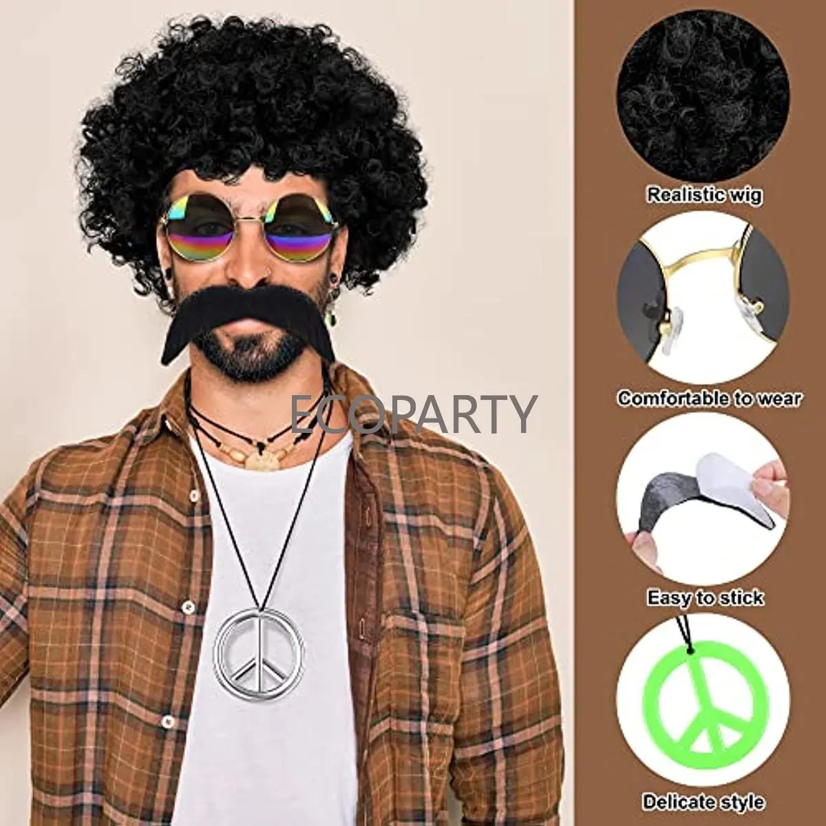 Akcesoria do kostiumu hippie L – Women'S Accessories In The 60S recenzja i cena