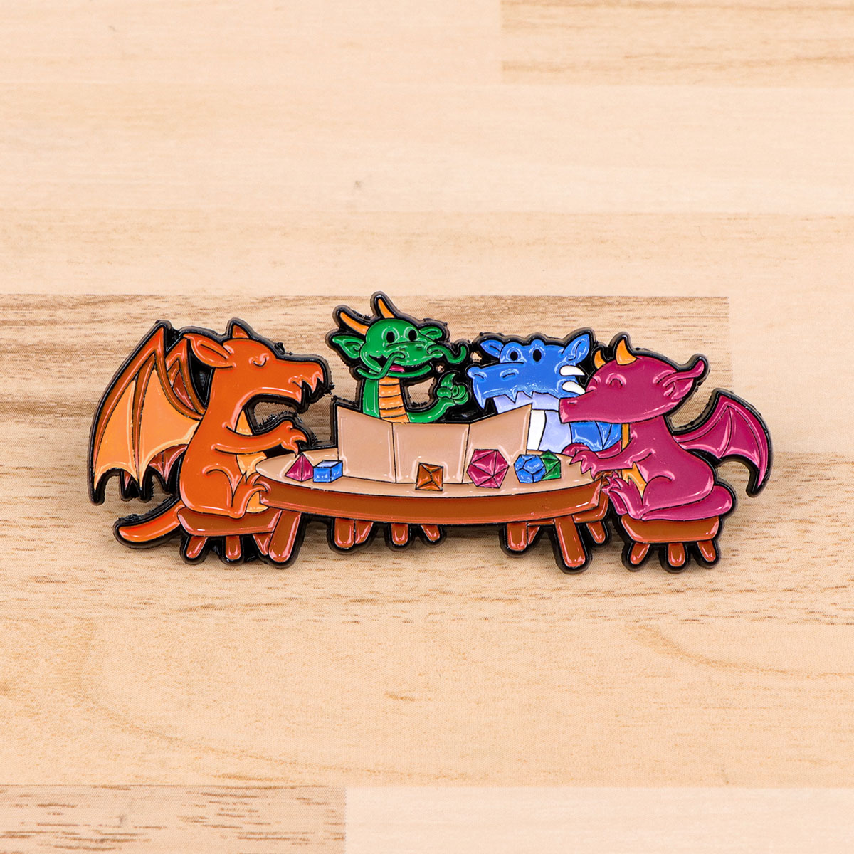 Game Dice Enamel Pin Dragon Ba – Women Accessories Picture recenzja i cena