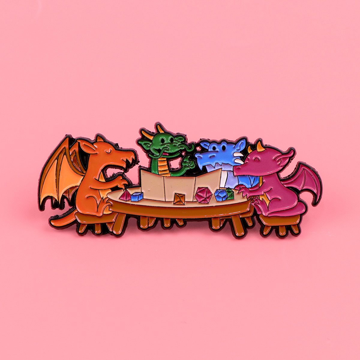 Game Dice Enamel Pin Dragon Ba – Women Accessories Picture recenzja i cena