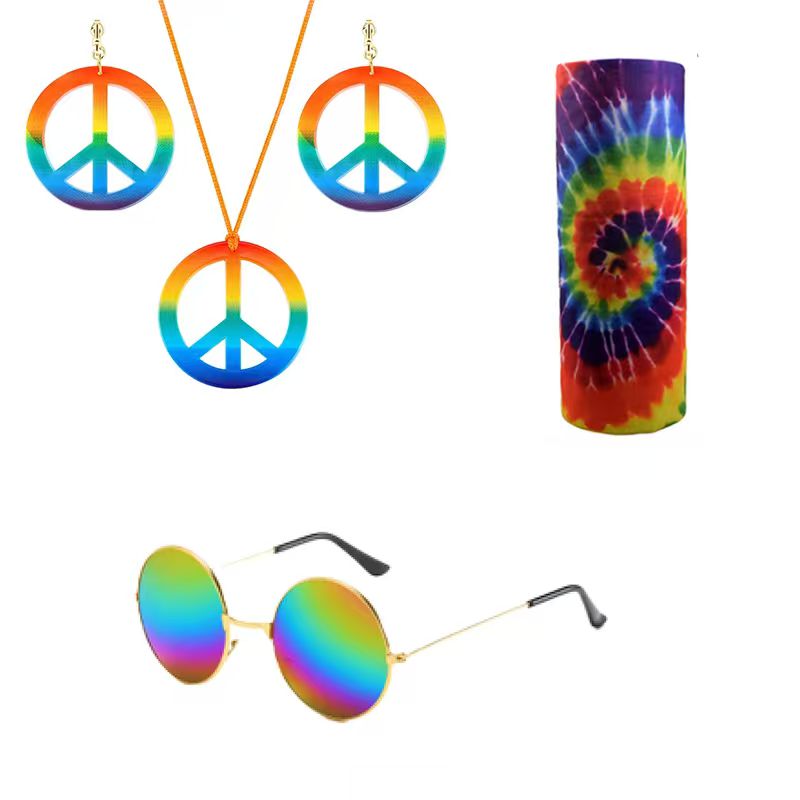 Zestaw kostiumu hippie PESENAR – Women'S Accessories In The 60S recenzja i cena
