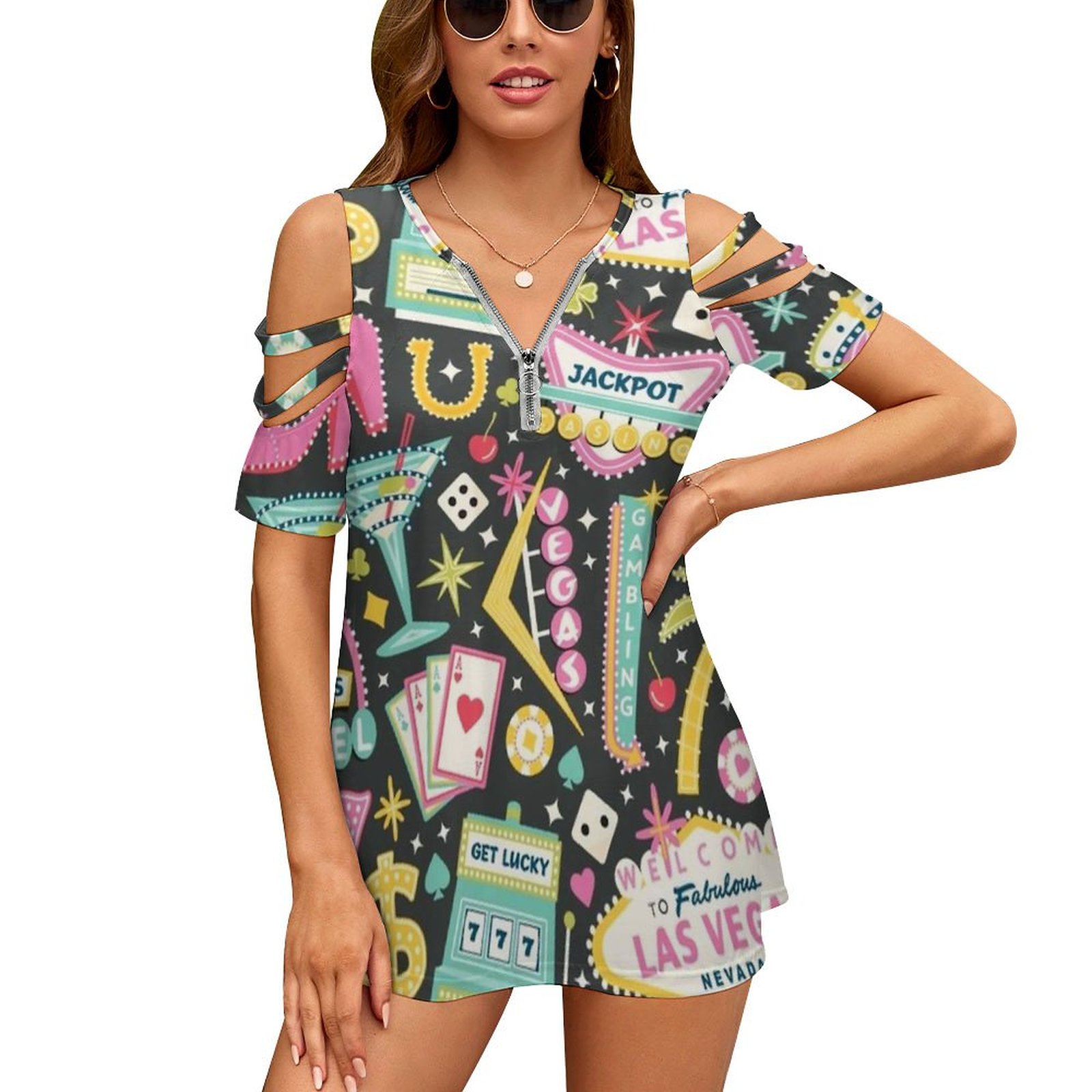 Viva Las Vegas T-Shirt damski  – Women Accessories Vector recenzja i cena
