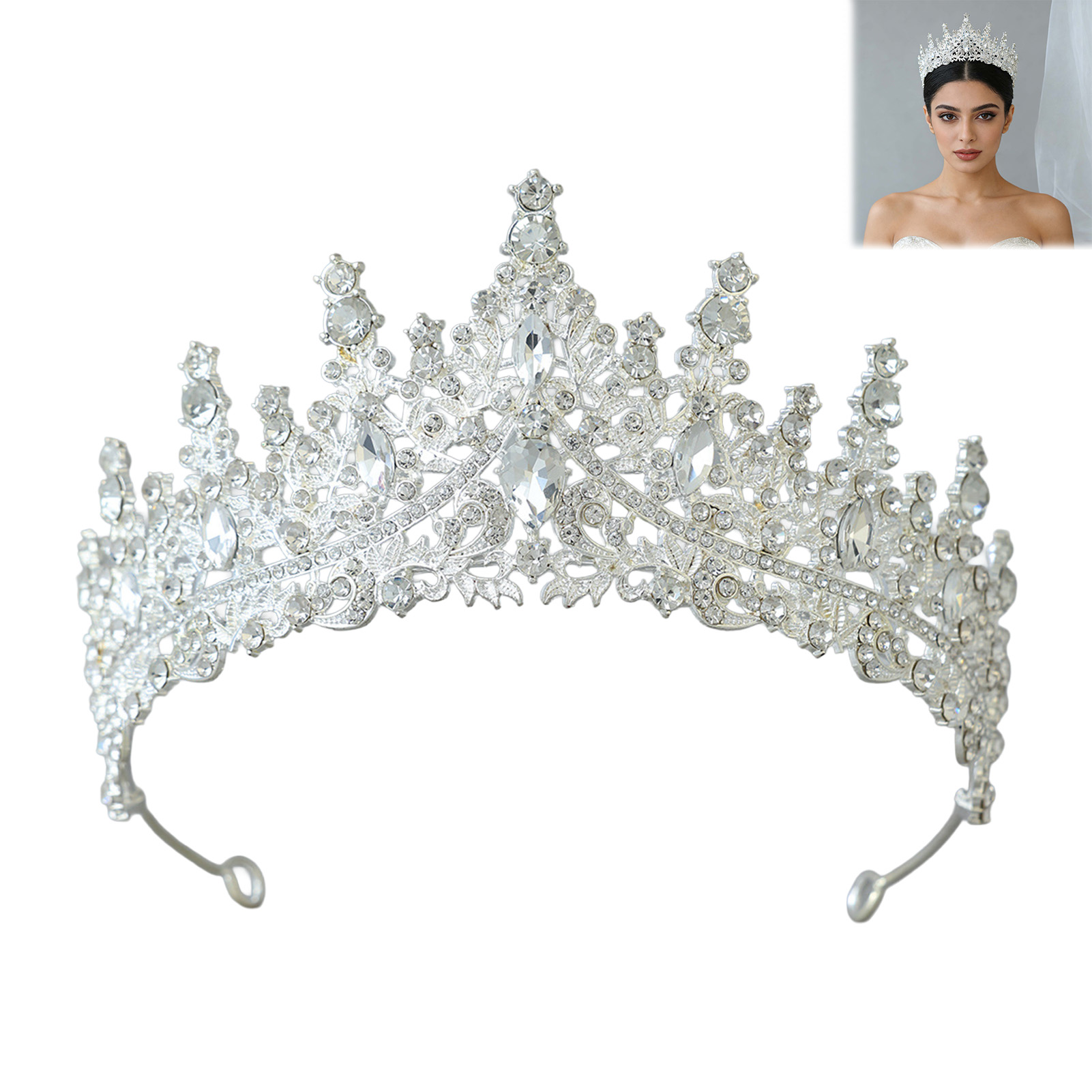 Świecąca korona ślubna z cyrko – Women'S Hair Accessories Wedding recenzja i cena